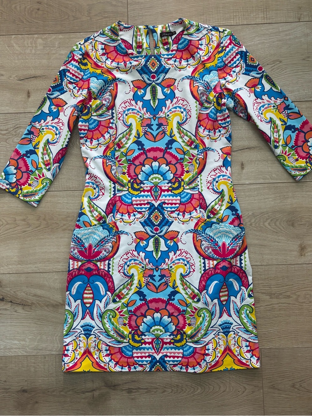 J. McLaughlin Colorful Floral Paisley Shift Dress Catalina Cloth Catalyst Dress